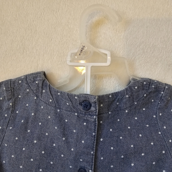 CARTER'S | Chambray Cotton Denim Polka Dot Top & Legging Set - Picture 3 of 8
